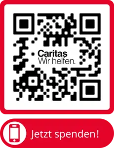 A QR code with the text 
