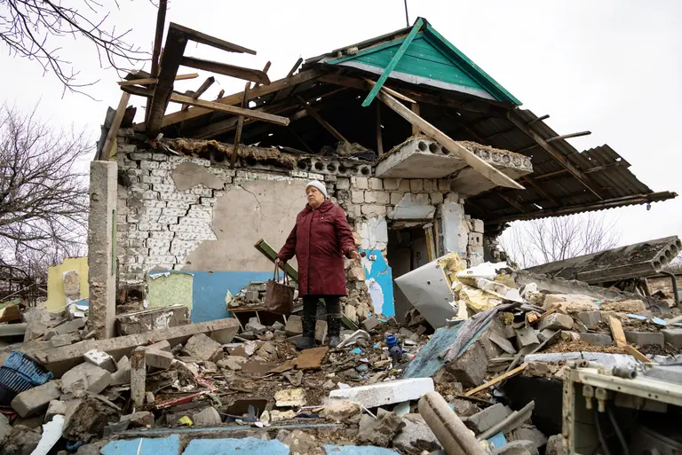 [Translate to English:] APTOPIX Ukraine Battered Village