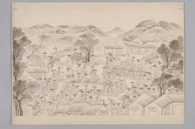 Tuschezeichnung der Werkstatt Kim Jun-geun 김준근 金俊根 (Kisan 기산 箕山)