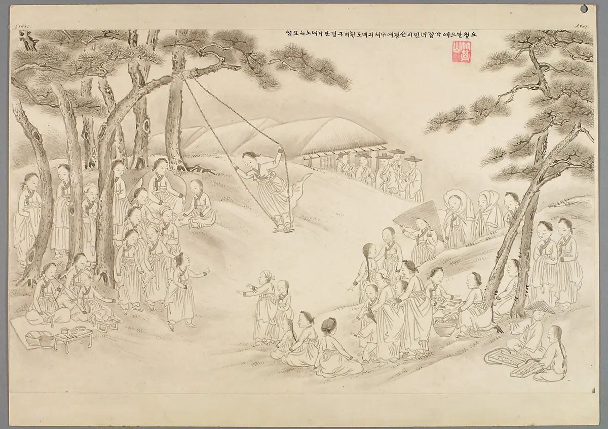 Tuschezeichnung der Werkstatt Kim Jun-geun 김준근 金俊根 (Kisan 기산 箕山)
