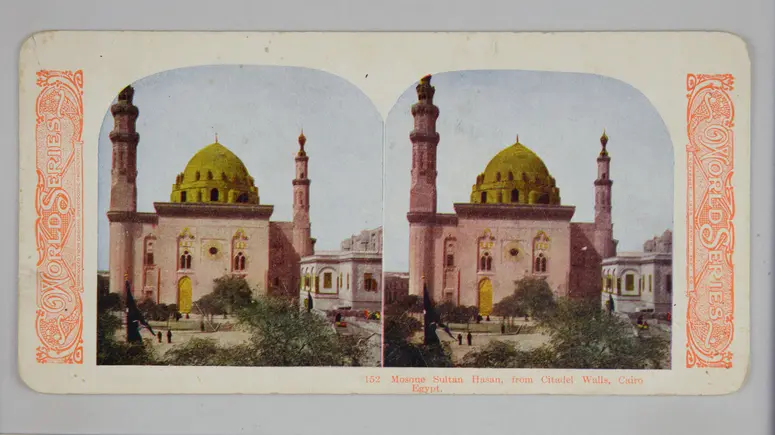 Druck einer kolorierten Stereofotografie