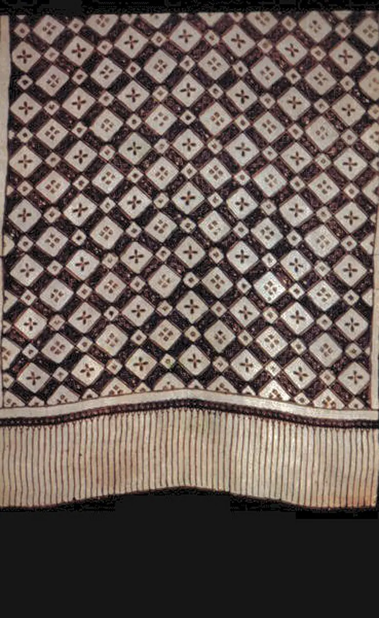Schultertuch, Batik