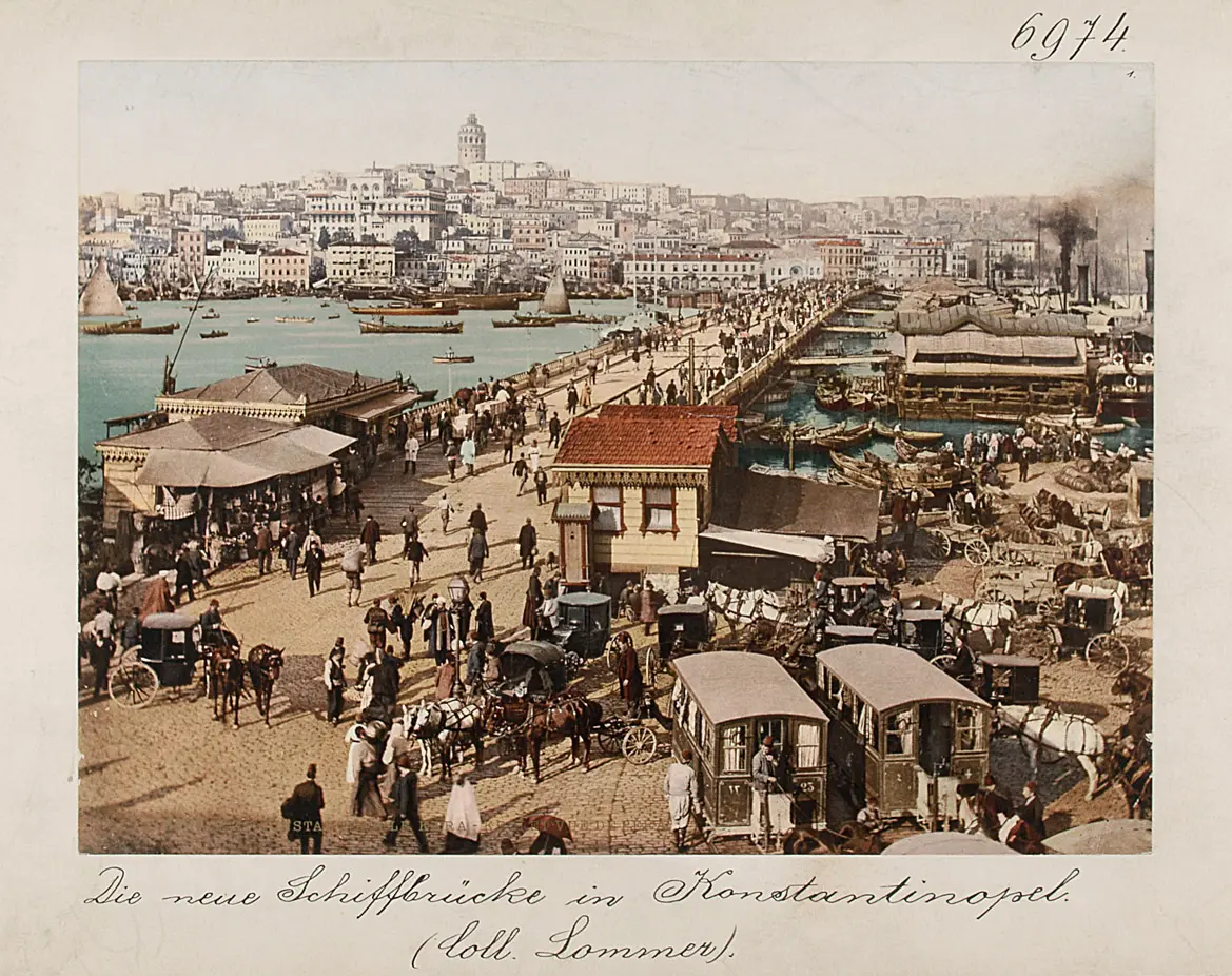 View of the Galata Bridge and the European quarter of Pera