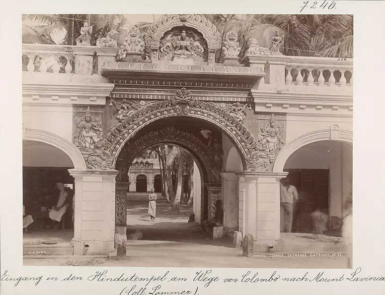 Colombo: Eingang in den Hindutempel am Wege nach Mount Lavinia