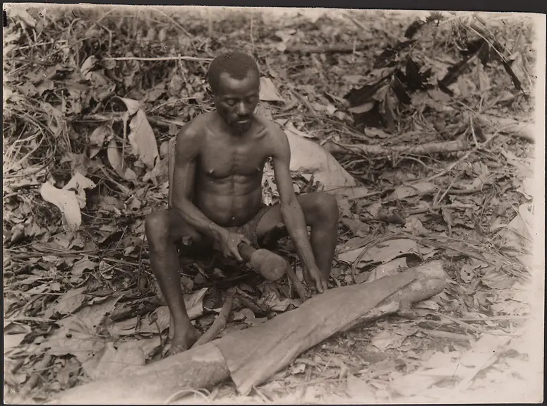 Bakango; bast pounding male