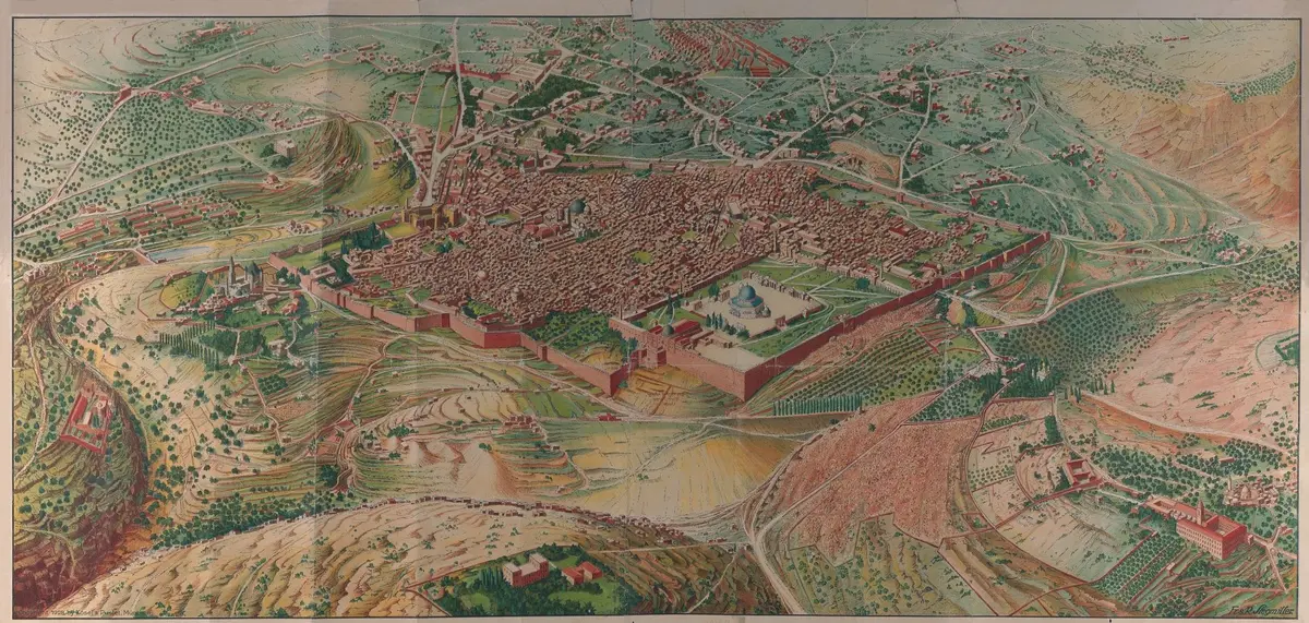 Jerusalem aus der Vogelperspektive