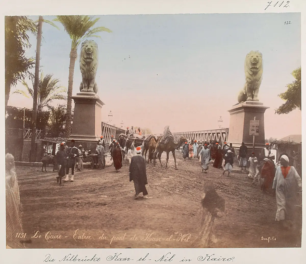 Die Nilbrücke Kasr-el-Nil in Kairo