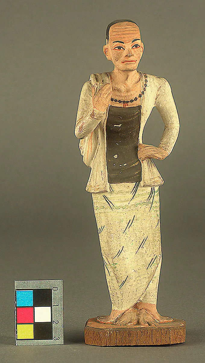 Holzfigur: Wäscher