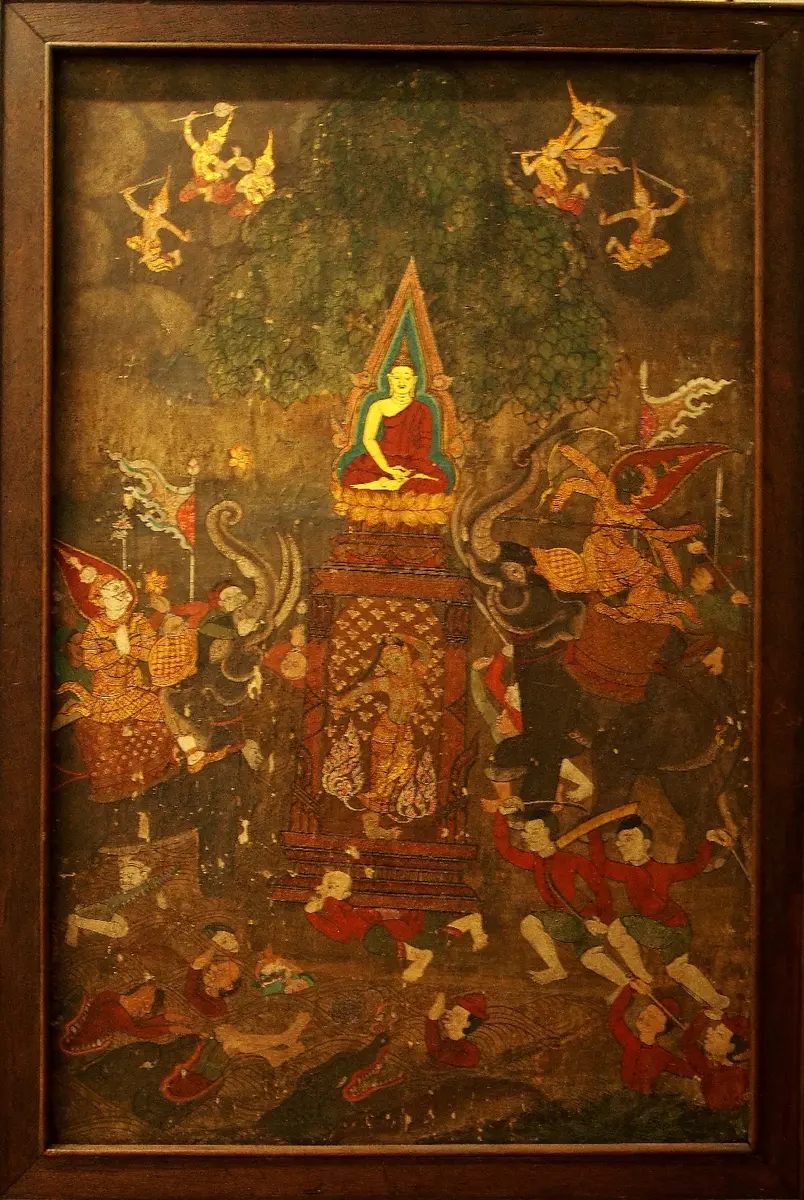 Die Versuchung des Buddha durch den Dämonenkönig Mara