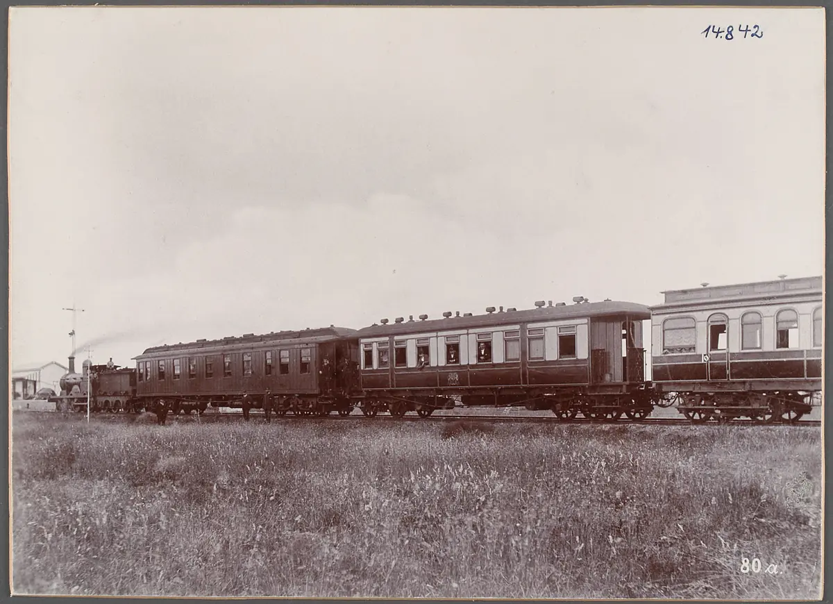 Australien, Naramine. 18.5.1893. Eisenbahnzug [Narromine]