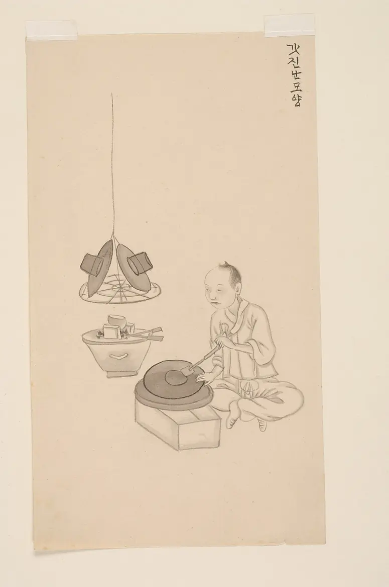 Tuschezeichnung der Werkstatt Kim Jun-geun 김준근 金俊根 (Kisan 기산 箕山)