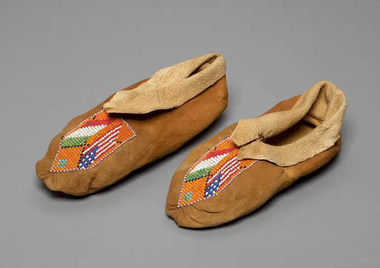 Mokassins mit Fahnen der USA und Mexiko