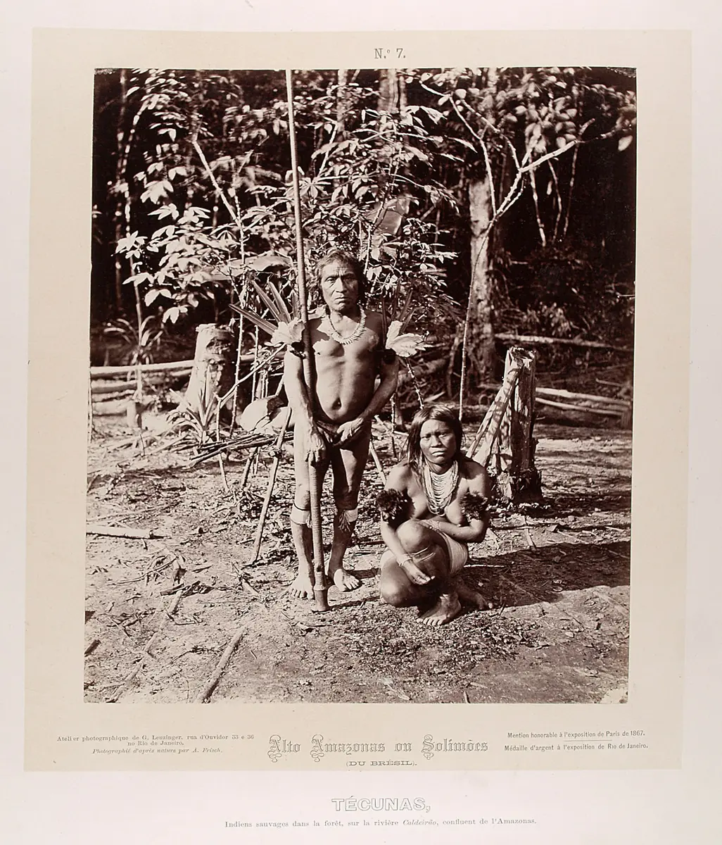 Indianer mit Blasrohr und Indianerin