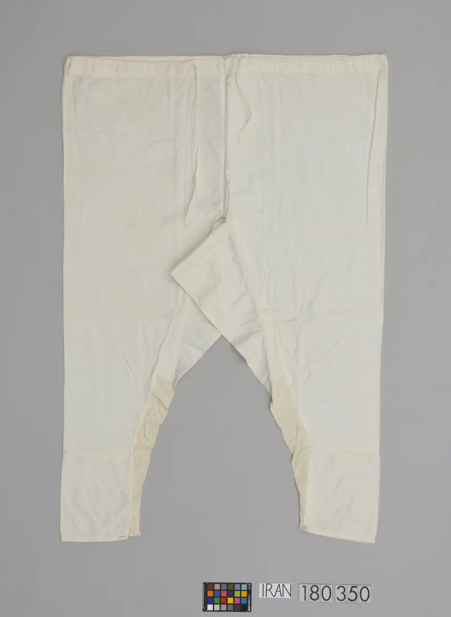 Lange Hose aus weißem Baumwollstoff