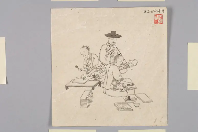 Tuschezeichnung der Werkstatt Kim Jun-geun 김준근 金俊根 (Kisan 기산 箕山)