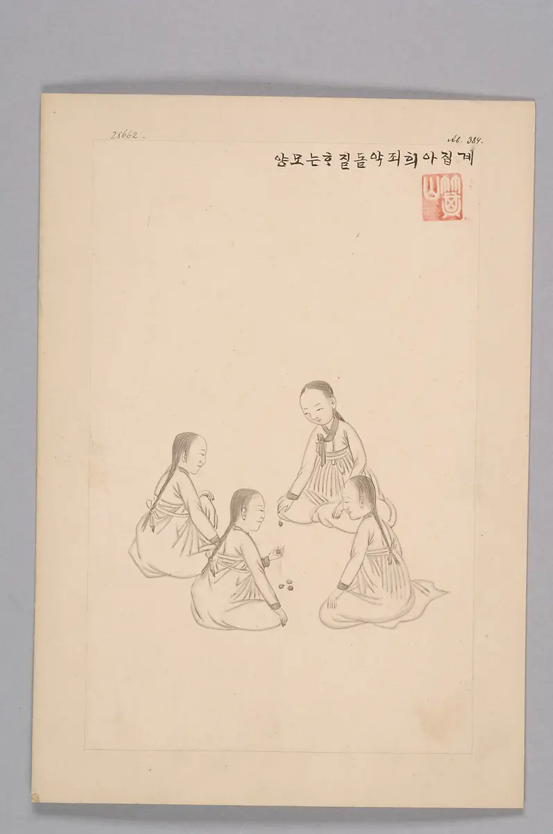 Tuschezeichnung der Werkstatt Kim Jun-geun 김준근 金俊根 (Kisan 기산 箕山)