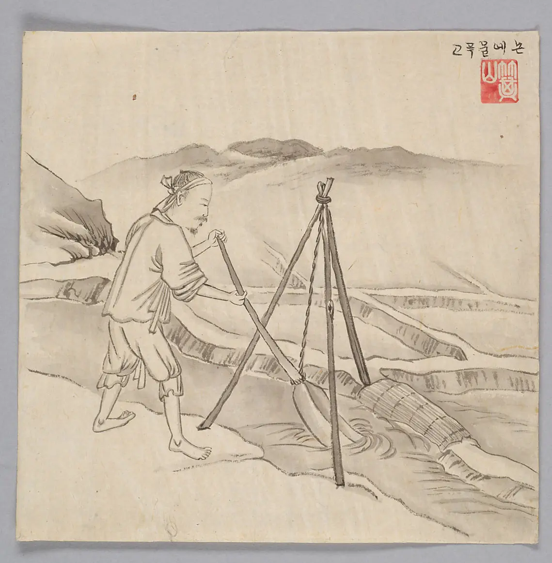 Tuschemalerei der Werkstatt Kim Jun-geun 김준근 金俊根 (Kisan 기산 箕山)