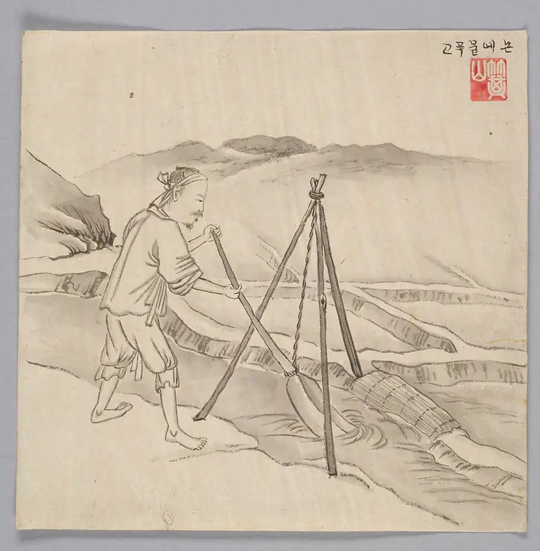 Tuschemalerei der Werkstatt Kim Jun-geun 김준근 金俊根 (Kisan 기산 箕山)