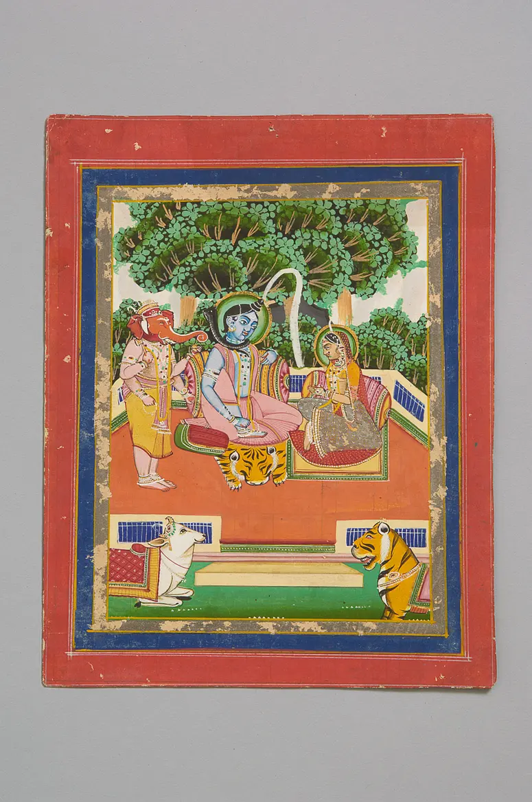 Shiva und Paravati mit Sohn Ganesha