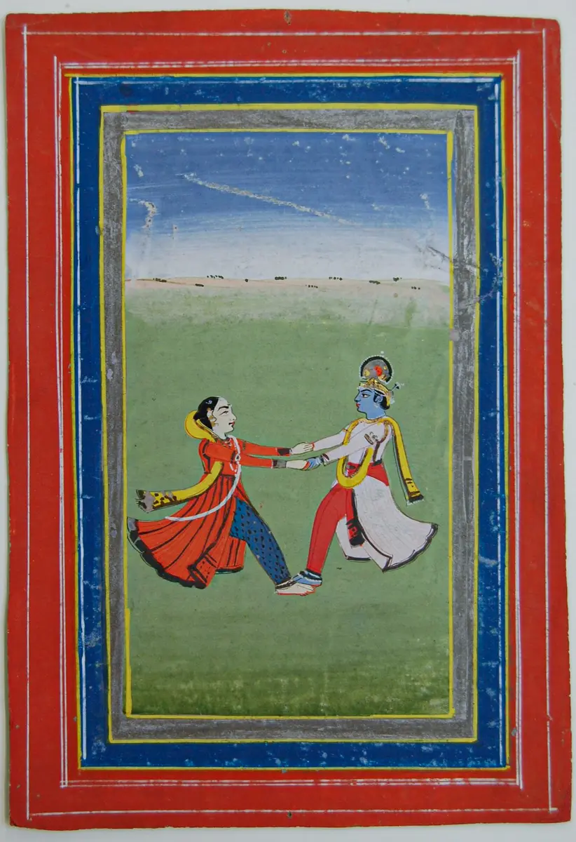 Miniatur Krishna und Radha