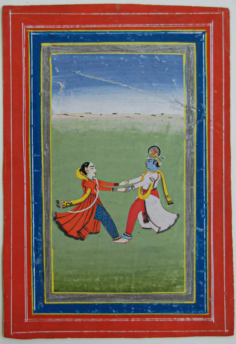 Miniatur Krishna und Radha