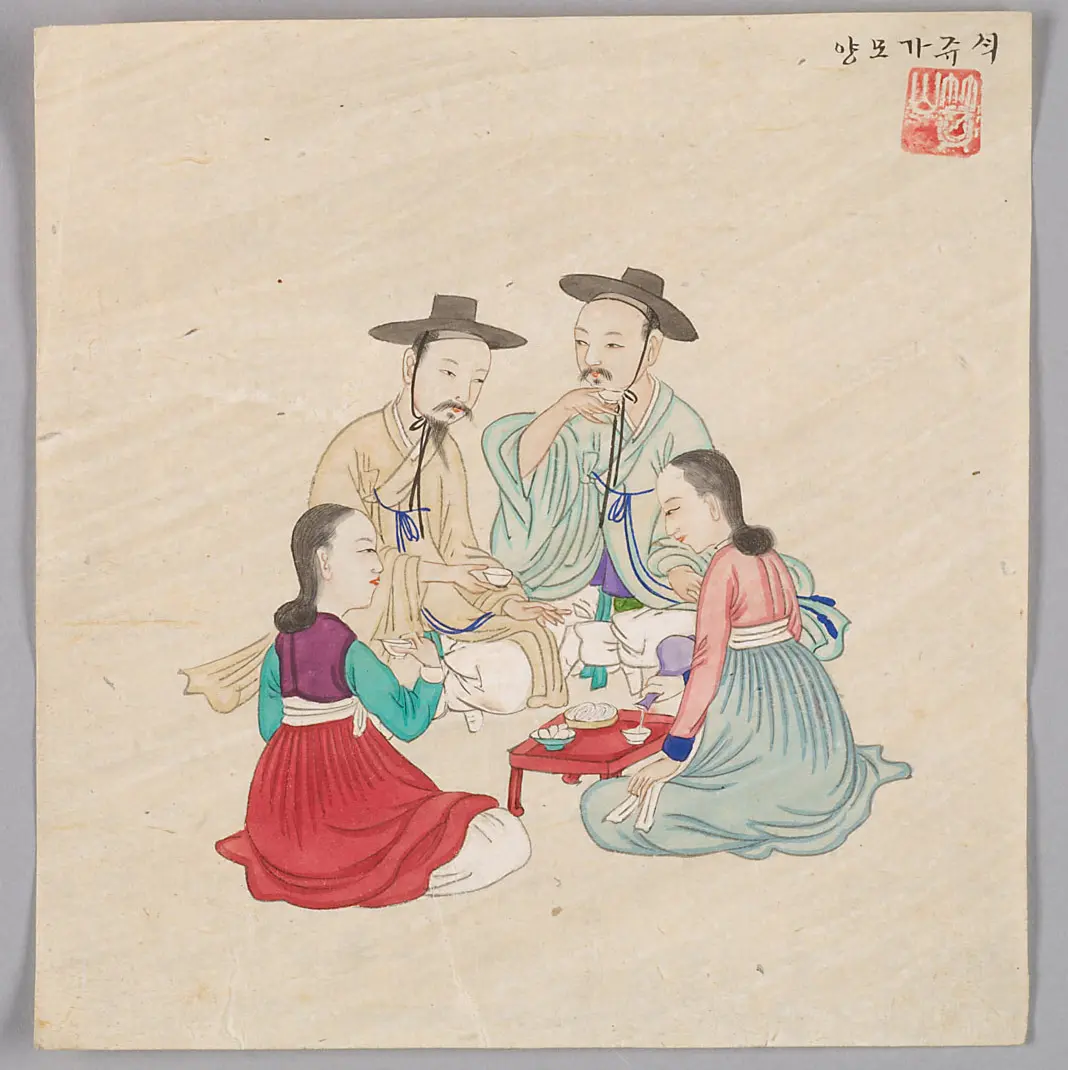 Tuschezeichnung der Werkstatt Kim Jun-geun 김준근 金俊根 (Kisan 기산 箕山)
