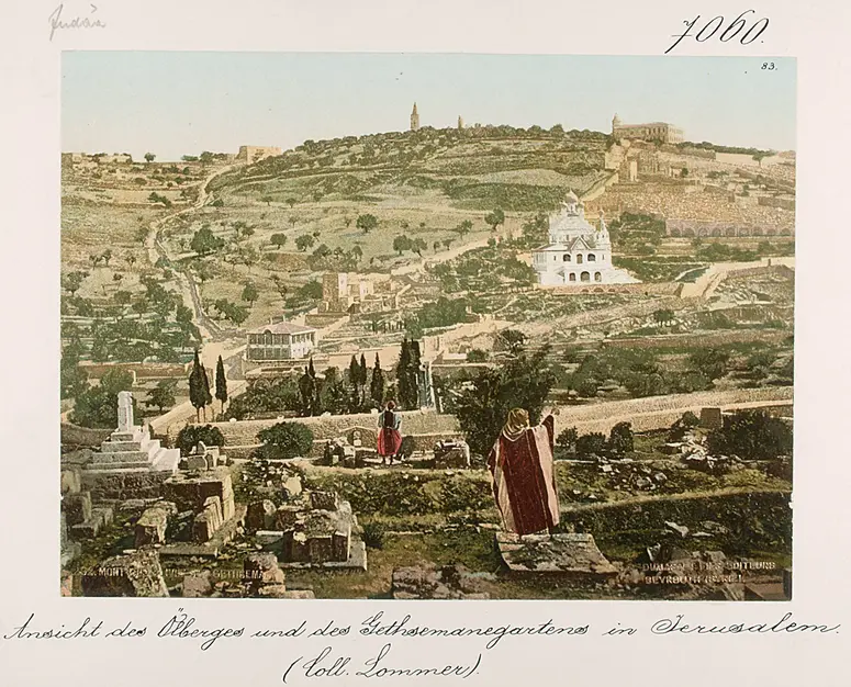 Ansicht des Ölberges und des Gethsemanegartens in Jerusalem