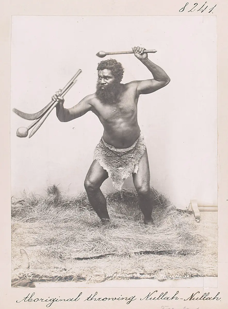 Aboriginal throwing Nullah-Nullah