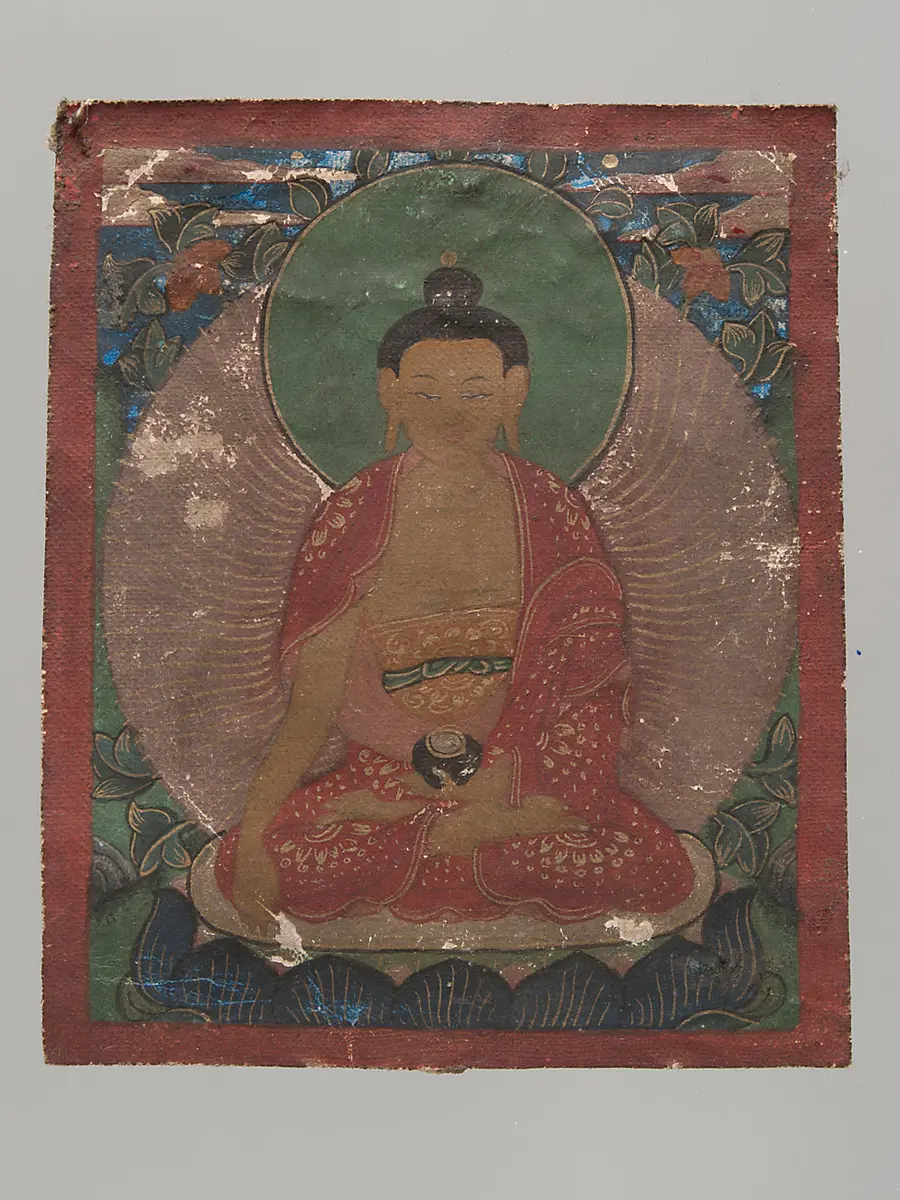Ritualkarte (tsakli) Buddha Shakyamuni
