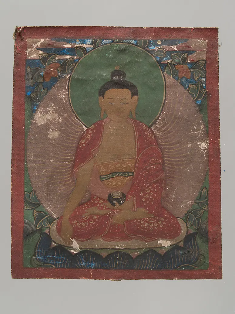 Ritualkarte (tsakli) Buddha Shakyamuni