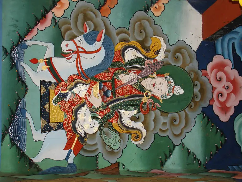 Schutzgottheit (yüllha) im Punakha Dzong