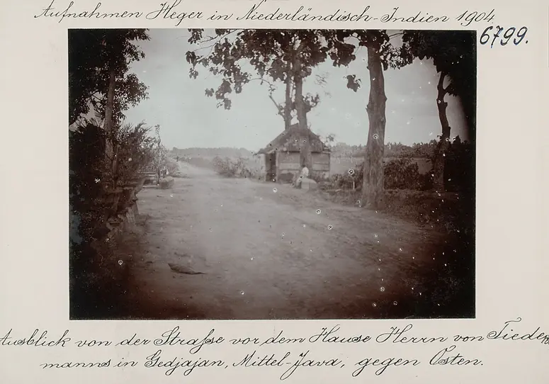 Aussicht von der Strasse vor Herrn v. Tiedemann's Haus in Gedjajan, Mittel-Java, gegen Osten