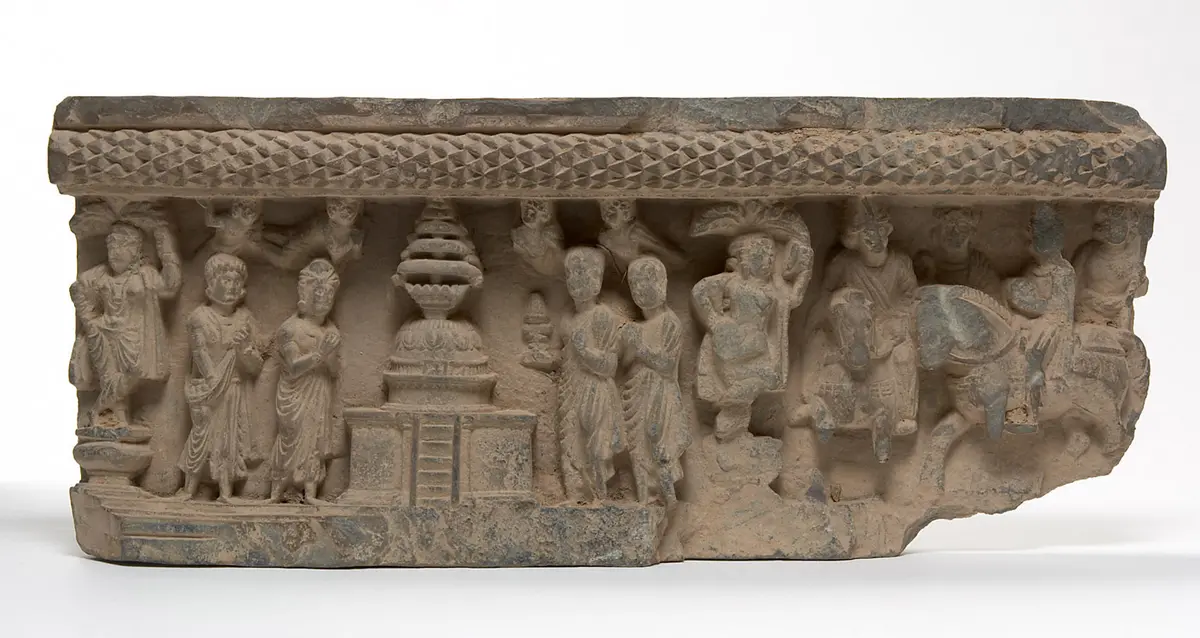 Verehrung einer Stupa