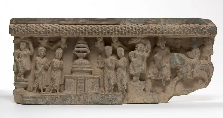 Verehrung einer Stupa