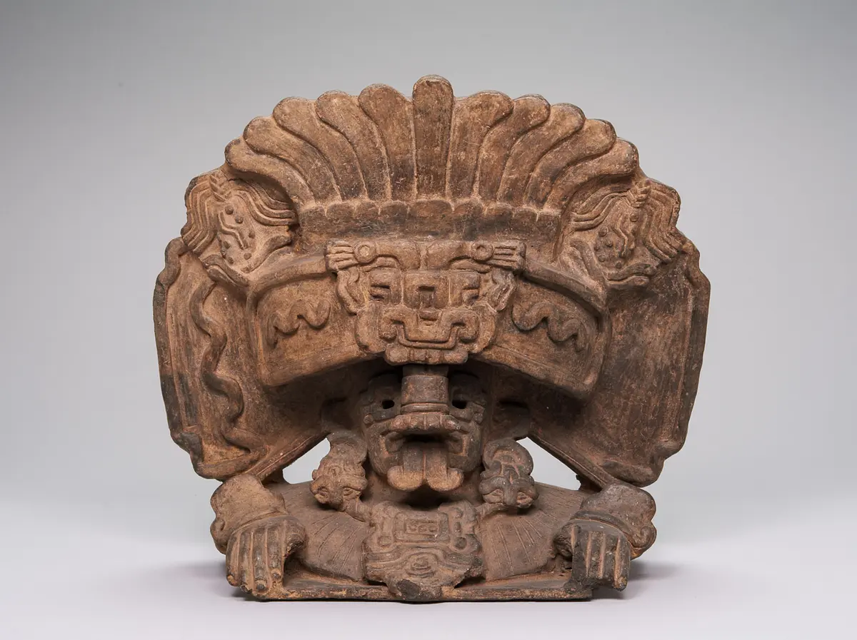 Lid, venerated ancestor as Cocijo, God of Rain, Lightning and Thunder with maize