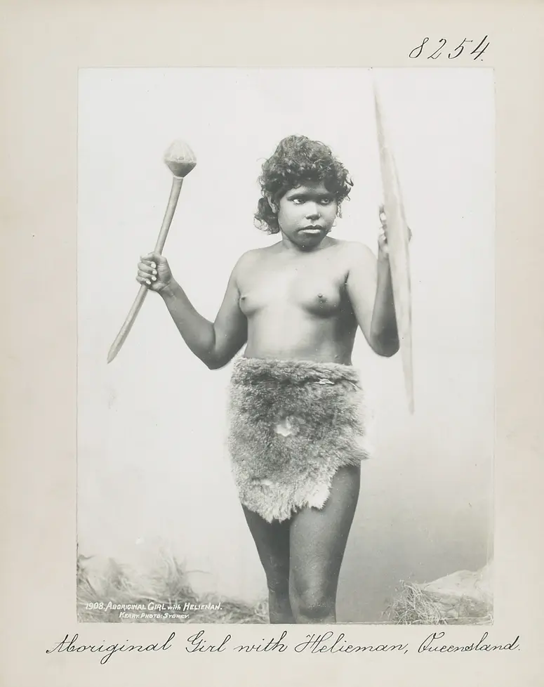 Aboriginal Girl with Helieman, Queensland