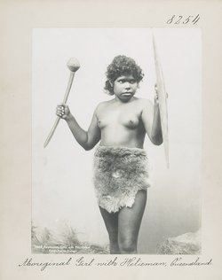 Aboriginal Girl with Helieman, Queensland