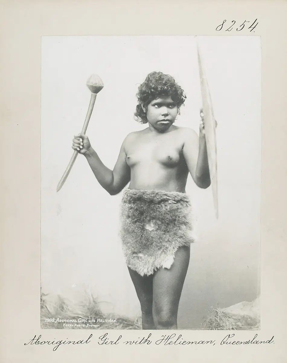 Aboriginal Girl with Helieman, Queensland