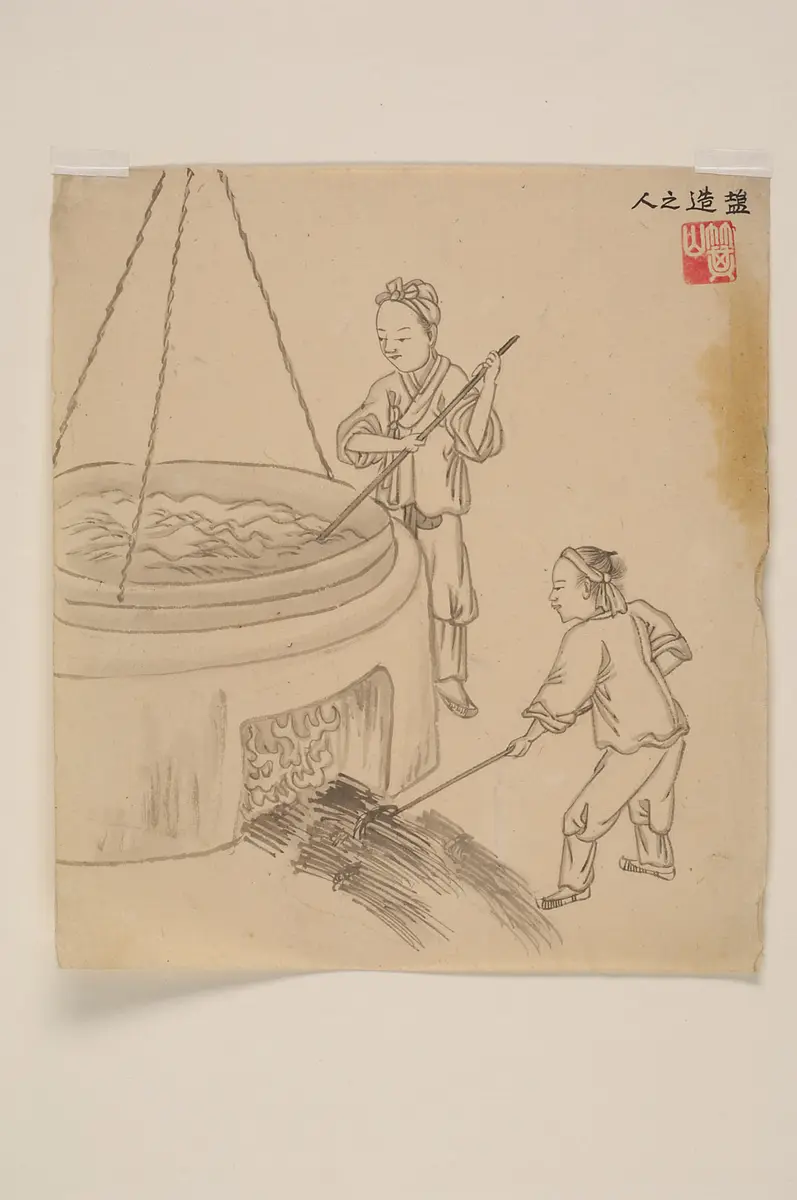 ink drawing by the workshop of Kim Jun-geun 김준근 金俊根 (Kisan 기산 箕山)