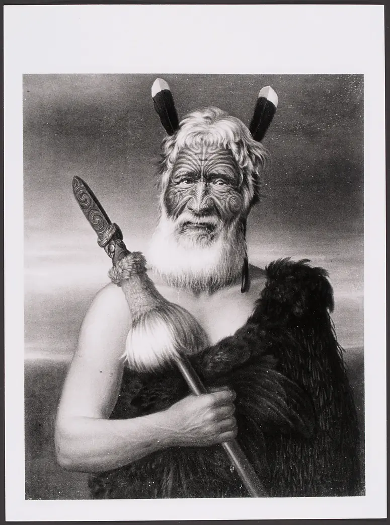 Portrait von Maori-Häuptling Nga-Puhi