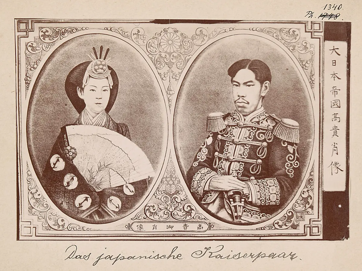 Das japanische Kaiserpaar (Meiji-Tenno und Haruko)