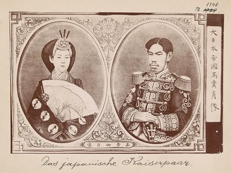 Das japanische Kaiserpaar (Meiji-Tenno und Haruko)