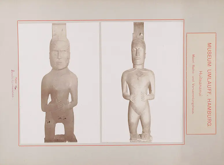 Museum Umlauff, Hamburg. Huiteananui, Maori Raths- und Versammlungshaus: Tafel 12. Poutokomauawa