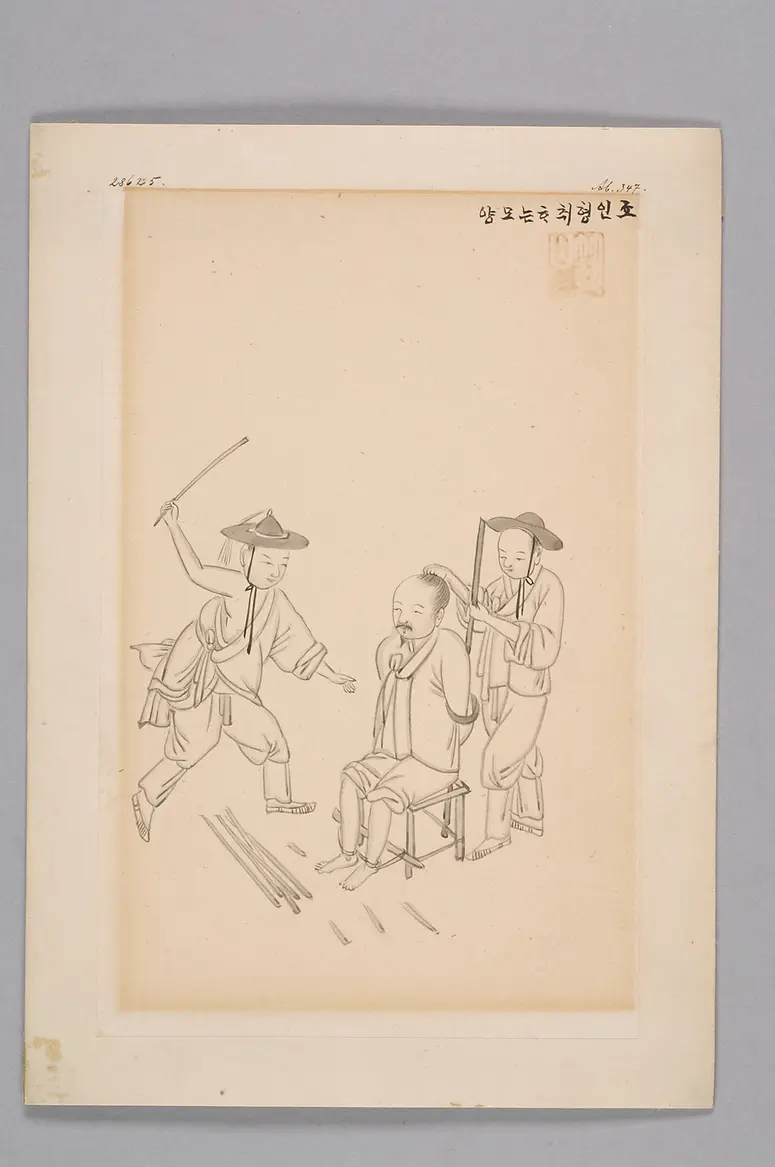 Tuschezeichnung der Werkstatt Kim Jun-geun 김준근 金俊根 (Kisan 기산 箕山)