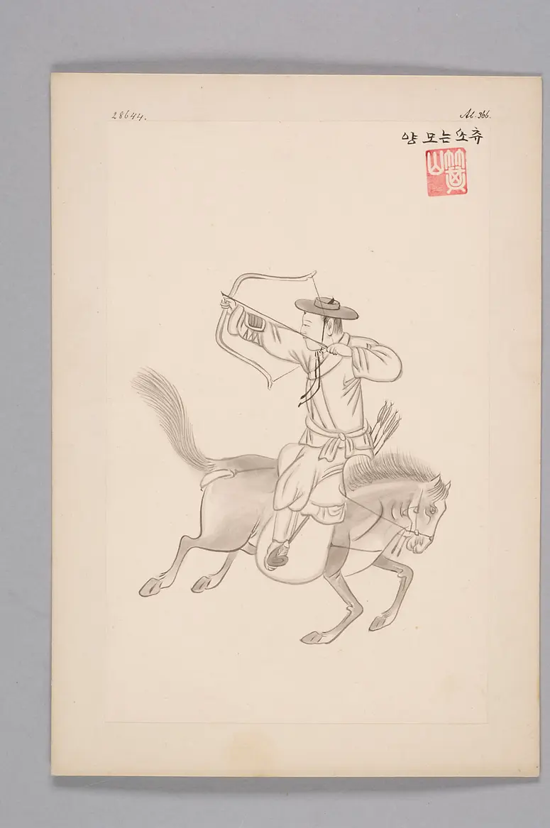 Tuschezeichnung der Werkstatt Kim Jun-geun 김준근 金俊根 (Kisan 기산 箕山)