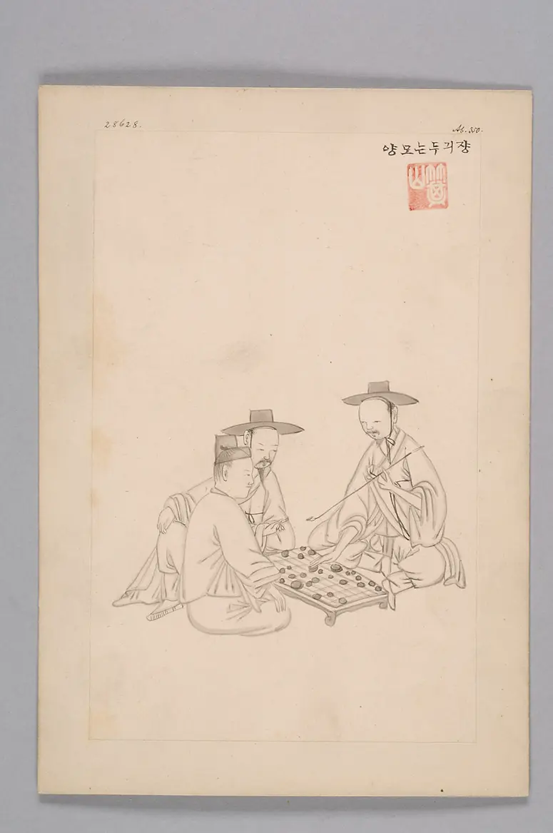 Tuschezeichnung der Werkstatt Kim Jun-geun 김준근 金俊根 (Kisan 기산 箕山)