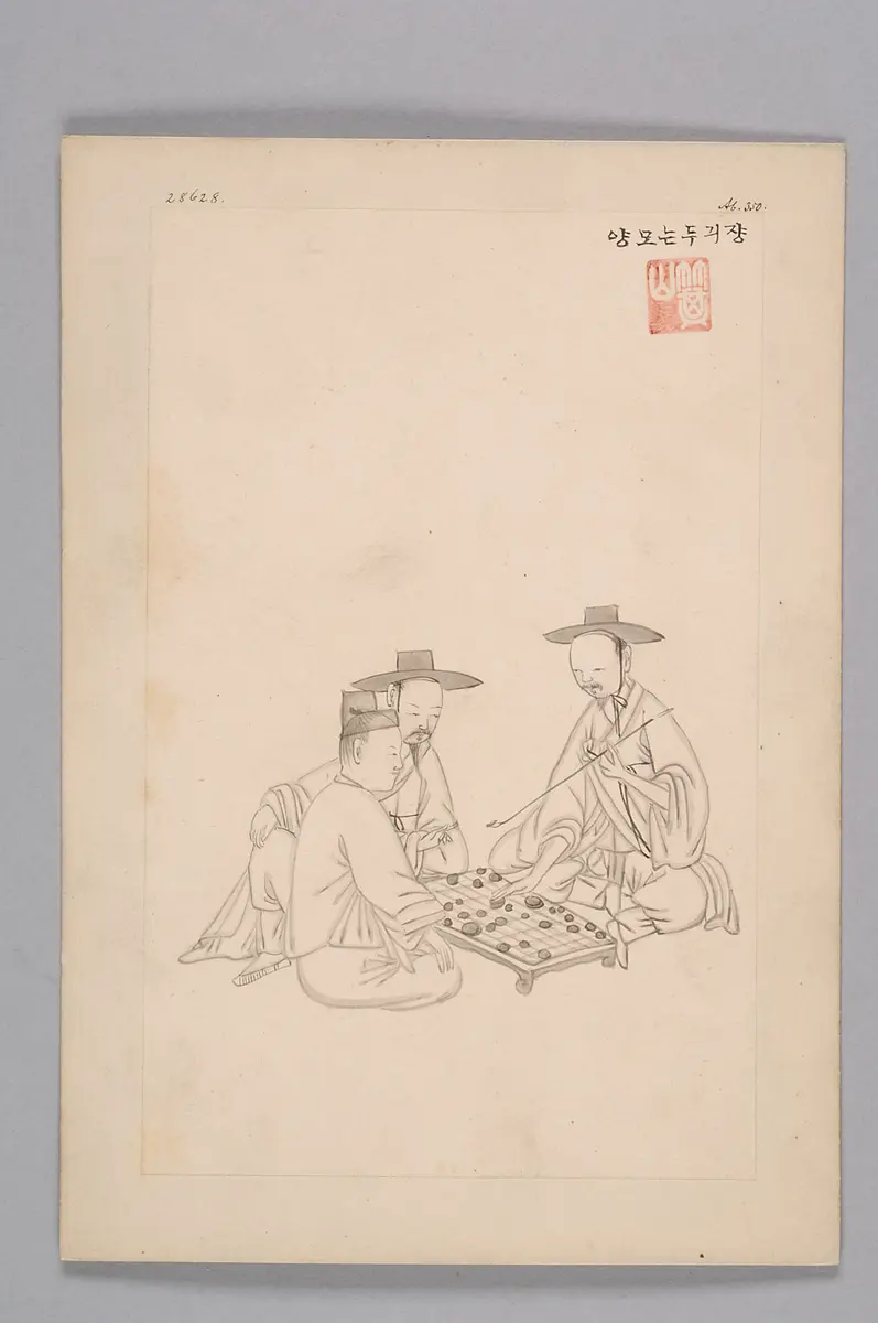 Tuschezeichnung der Werkstatt Kim Jun-geun 김준근 金俊根 (Kisan 기산 箕山)