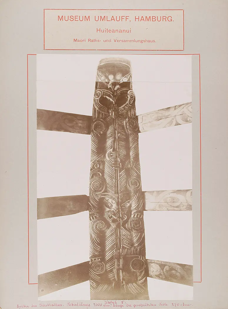 Museum Umlauff, Hamburg. Huiteananui, Maori Raths- und Versammlungshaus