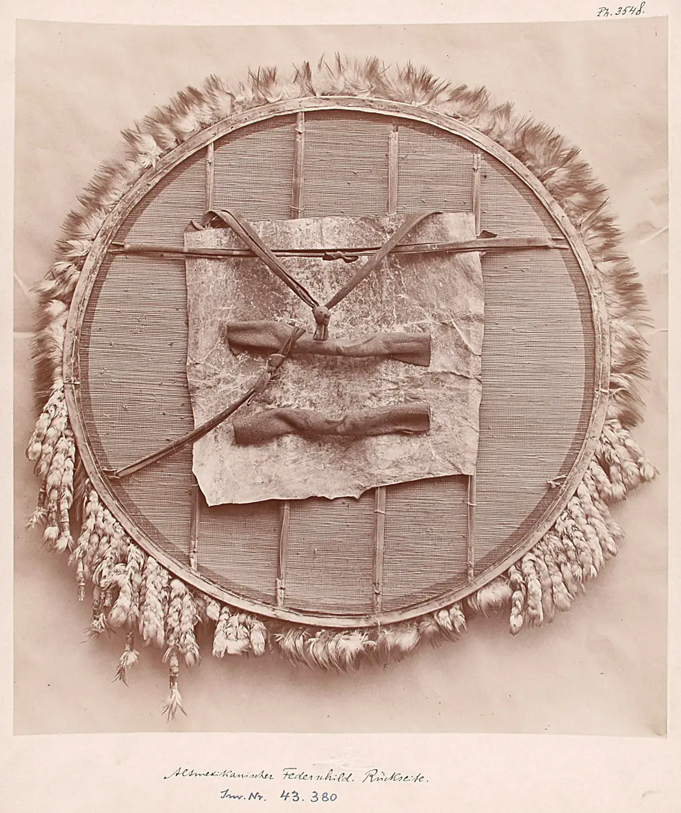 Federschild mit Kojote