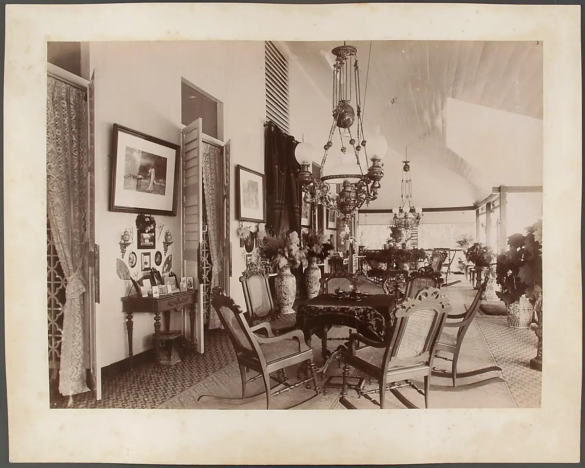 Salon im Haus von Johann Schild in Padang